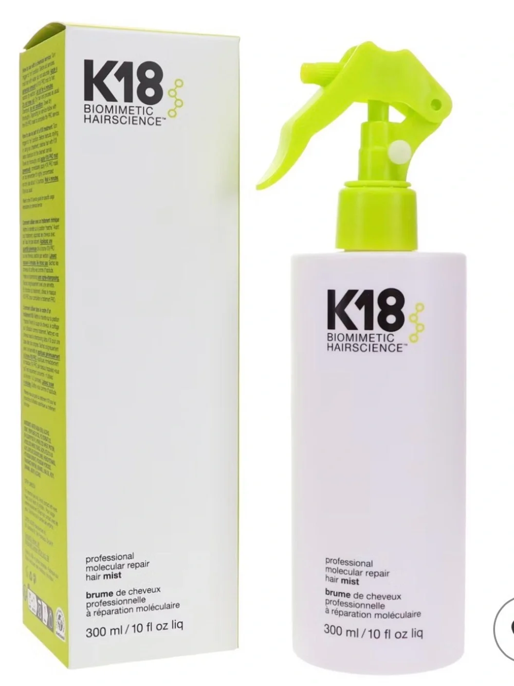 K18 Professional Molecular Repair Hair Mist 300 mL 10 oz Sealed NIB
